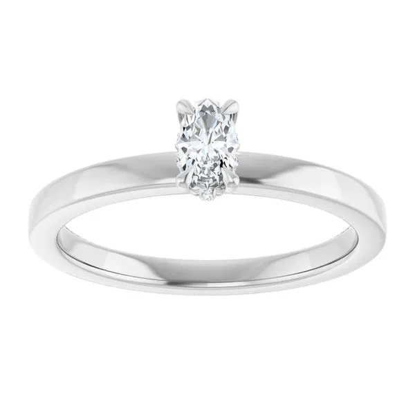 Claw-Prong Hidden Halo-Style Engagement Ring Image 3 Don's Jewelry & Design Washington, IA