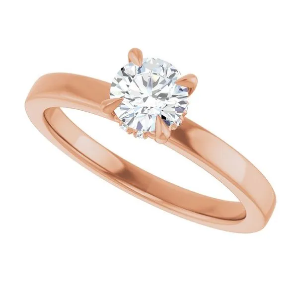 Claw-Prong Hidden Halo-Style Engagement Ring Image 5 Don's Jewelry & Design Washington, IA