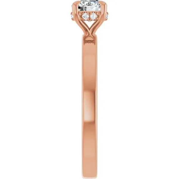 Claw-Prong Hidden Halo-Style Engagement Ring Image 4 Mark Jewellers La Crosse, WI