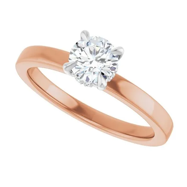 Claw-Prong Hidden Halo-Style Engagement Ring Image 5 Morin Jewelers Southbridge, MA