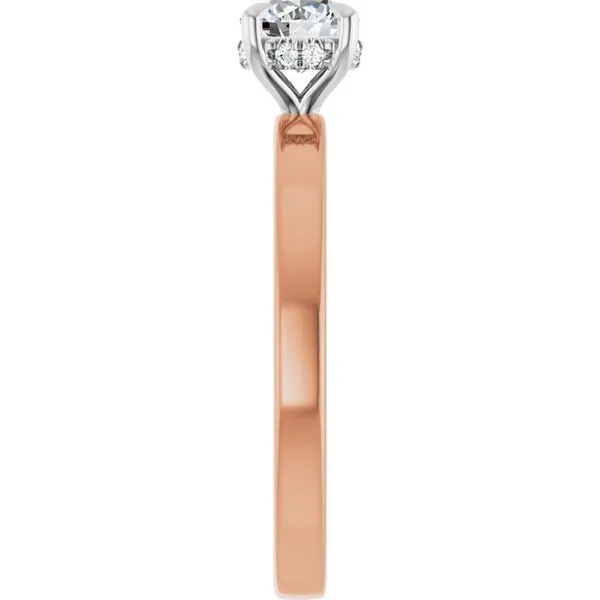 Claw-Prong Hidden Halo-Style Engagement Ring Image 4 Northwood Jewelers Northwood, OH