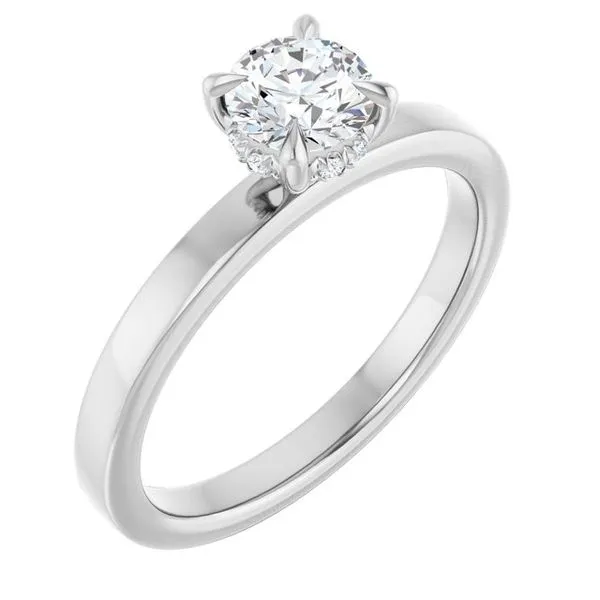Claw-Prong Hidden Halo-Style Engagement Ring Northwood Jewelers Northwood, OH