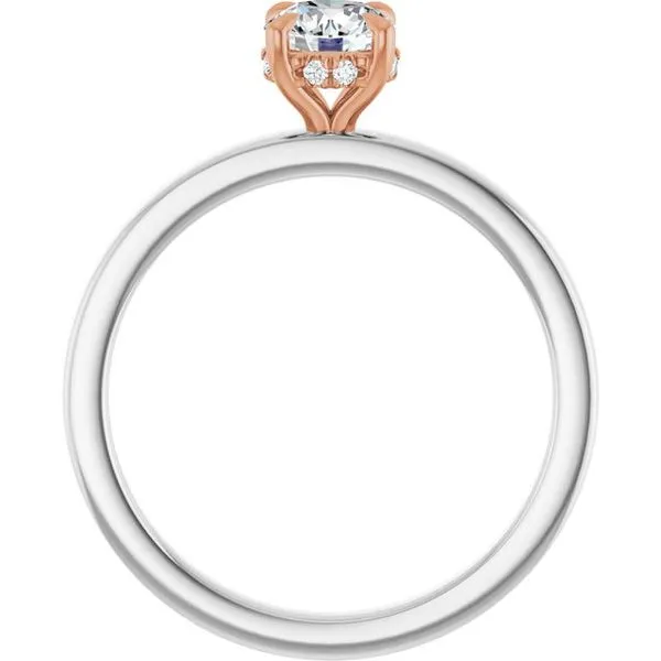 Claw-Prong Hidden Halo-Style Engagement Ring Image 2 Arezzo Jewelers Elmwood Park, IL