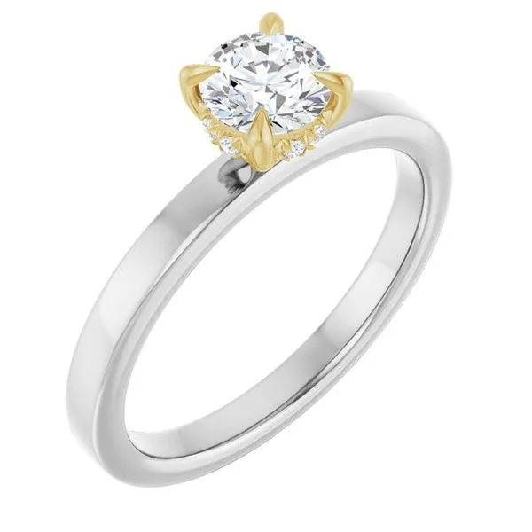 Claw-Prong Hidden Halo-Style Engagement Ring House of Silva Wooster, OH