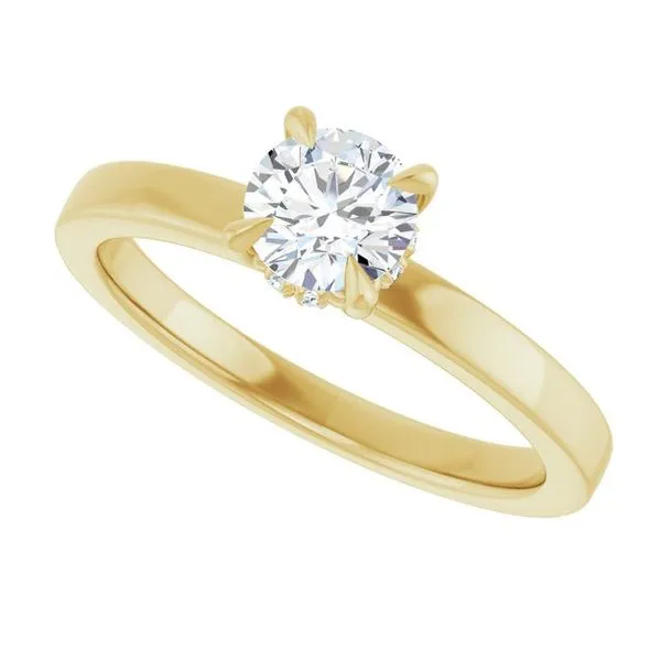 Claw-Prong Hidden Halo-Style Engagement Ring Image 5 Don's Jewelry & Design Washington, IA