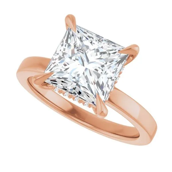 Claw-Prong Hidden Halo-Style Engagement Ring Image 5 Michael Szwed Jewelers Longmeadow, MA