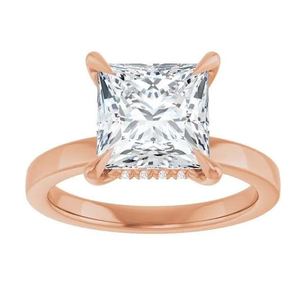 Claw-Prong Hidden Halo-Style Engagement Ring Image 3 Vulcan's Forge LLC KANSAS CITY, MO