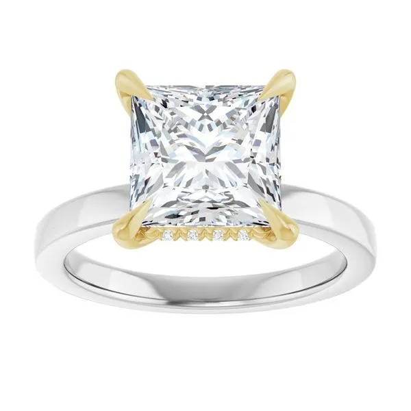 Claw-Prong Hidden Halo-Style Engagement Ring Image 3 Clater Jewelers Louisville, KY