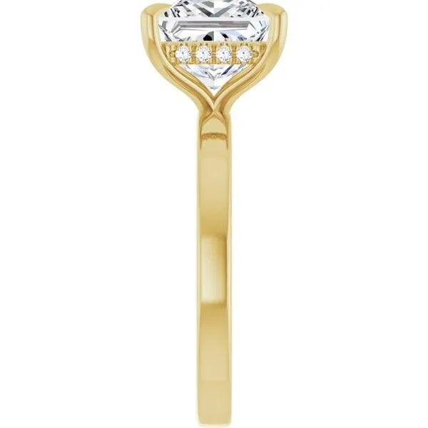 Claw-Prong Hidden Halo-Style Engagement Ring Image 4 Redlands Jewelers Redlands, CA