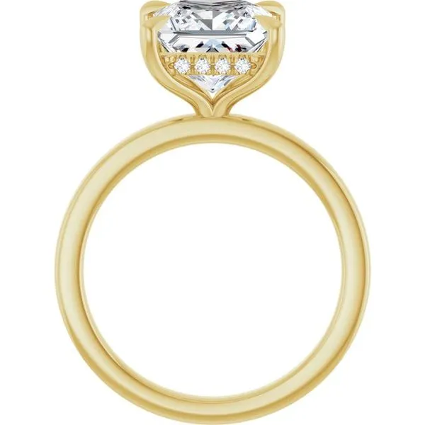 Claw-Prong Hidden Halo-Style Engagement Ring Image 2 Don's Jewelry & Design Washington, IA