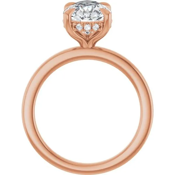 Claw-Prong Hidden Halo-Style Engagement Ring Image 2 J. Thomas Jewelers Rochester Hills, MI