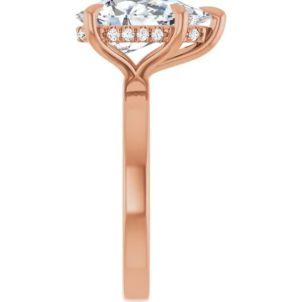 Claw-Prong Hidden Halo-Style Engagement Ring Image 4 Hudson Valley Goldsmith New Paltz, NY