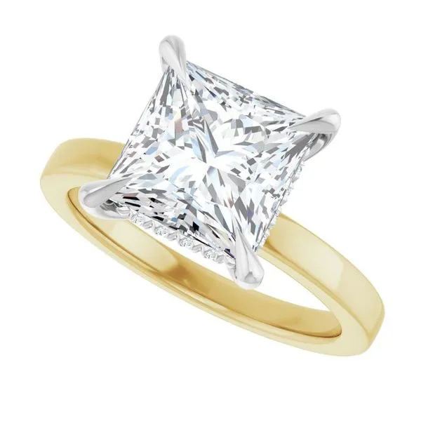 Claw-Prong Hidden Halo-Style Engagement Ring Image 5 Clater Jewelers Louisville, KY