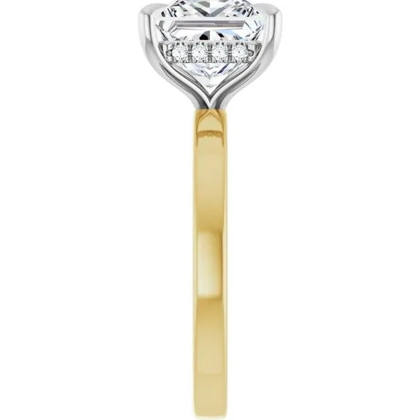 Claw-Prong Hidden Halo-Style Engagement Ring Image 4 Don's Jewelry & Design Washington, IA