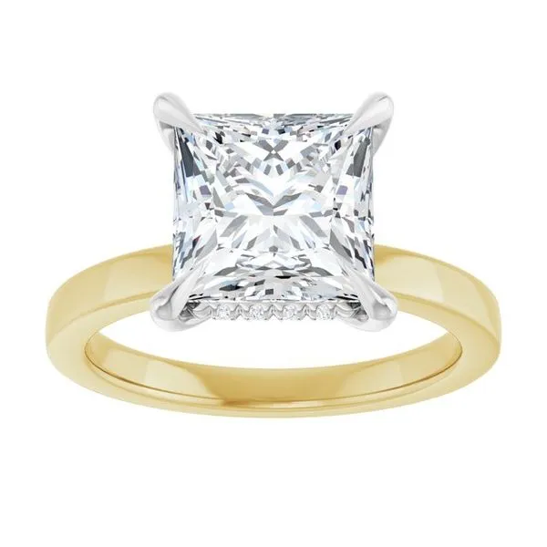 Claw-Prong Hidden Halo-Style Engagement Ring Image 3 JF Jones Jewelers Rochester, NY