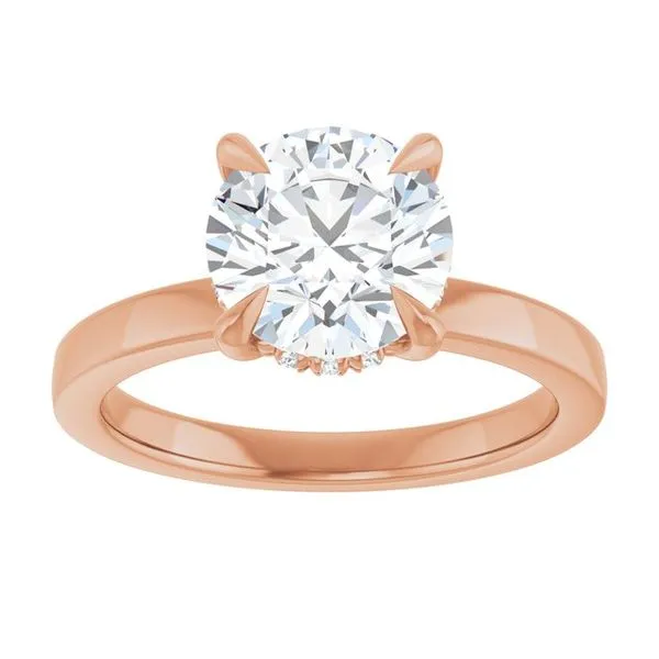 Claw-Prong Hidden Halo-Style Engagement Ring Image 3 Vulcan's Forge LLC KANSAS CITY, MO