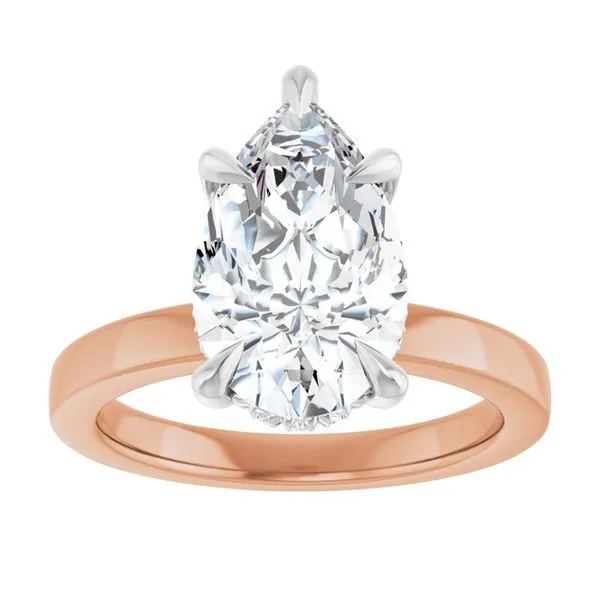 Claw-Prong Hidden Halo-Style Engagement Ring Image 3 The Jewelry Source El Segundo, CA