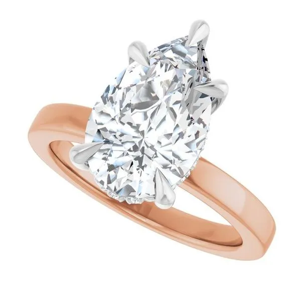 Claw-Prong Hidden Halo-Style Engagement Ring Image 5 J. West Jewelers Round Rock, TX