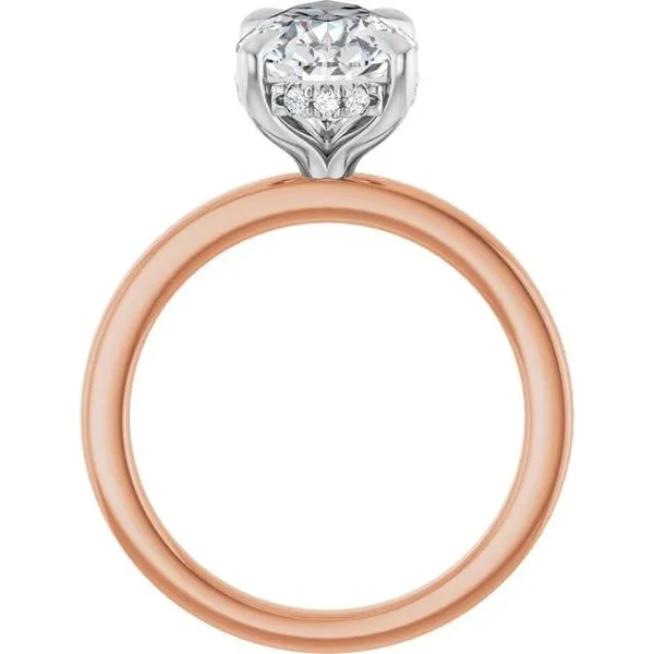 Claw-Prong Hidden Halo-Style Engagement Ring Image 2 Arezzo Jewelers Elmwood Park, IL