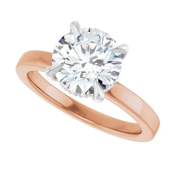 Claw-Prong Hidden Halo-Style Engagement Ring Image 5 Northwood Jewelers Northwood, OH