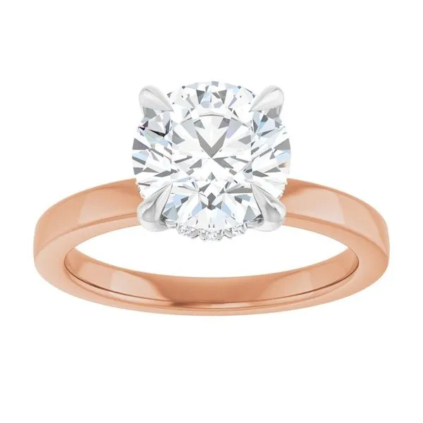 Claw-Prong Hidden Halo-Style Engagement Ring Image 3 Northwood Jewelers Northwood, OH