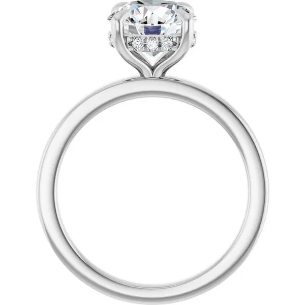 Claw-Prong Hidden Halo-Style Engagement Ring Image 2 Natale Jewelers Sewell, NJ