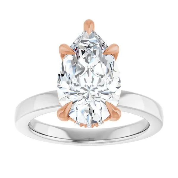 Claw-Prong Hidden Halo-Style Engagement Ring Image 3 J. West Jewelers Round Rock, TX