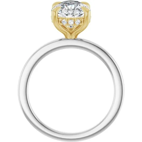 Claw-Prong Hidden Halo-Style Engagement Ring Image 2 Arezzo Jewelers Elmwood Park, IL