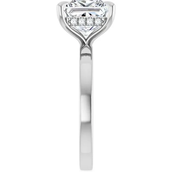 Claw-Prong Hidden Halo-Style Engagement Ring Image 4 The Jewelry Source El Segundo, CA