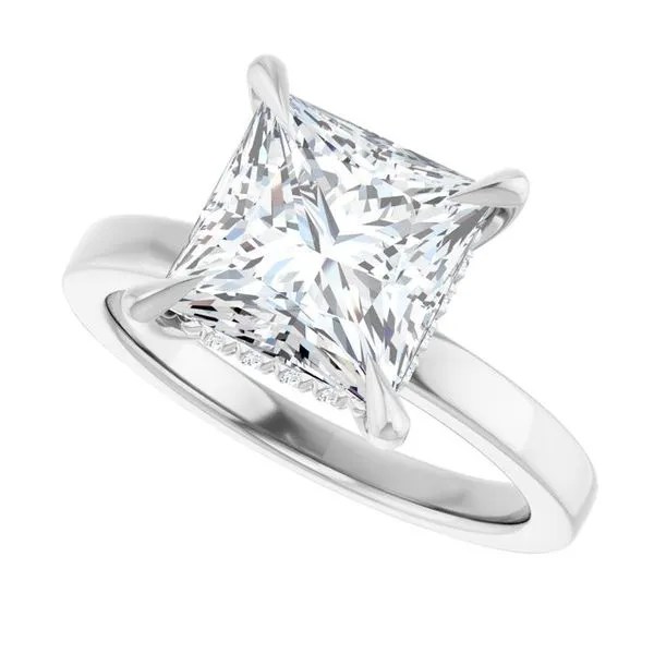 Claw-Prong Hidden Halo-Style Engagement Ring Image 5 Clater Jewelers Louisville, KY