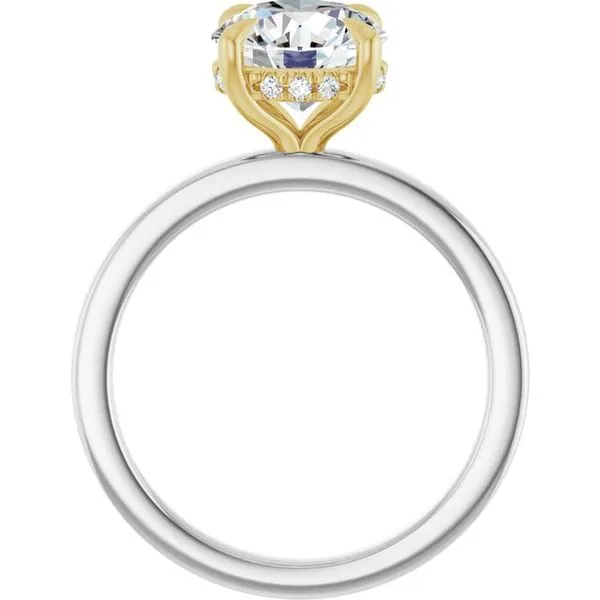 Claw-Prong Hidden Halo-Style Engagement Ring Image 2 Arezzo Jewelers Elmwood Park, IL