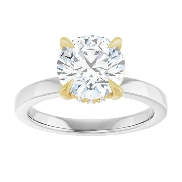 Claw-Prong Hidden Halo-Style Engagement Ring Image 3 Northwood Jewelers Northwood, OH