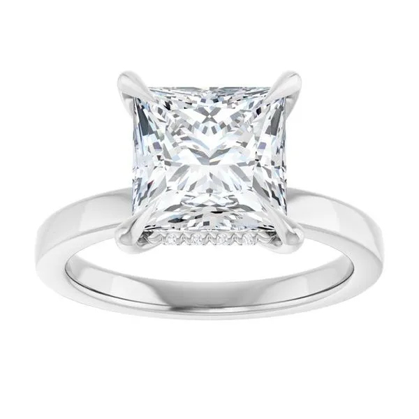Claw-Prong Hidden Halo-Style Engagement Ring Image 3 Futer Bros Jewelers York, PA