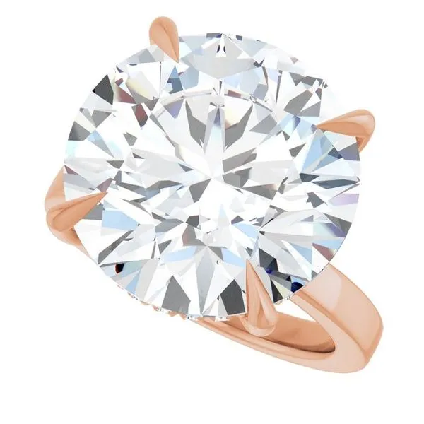 Claw-Prong Hidden Halo-Style Engagement Ring Image 5 Arezzo Jewelers Elmwood Park, IL