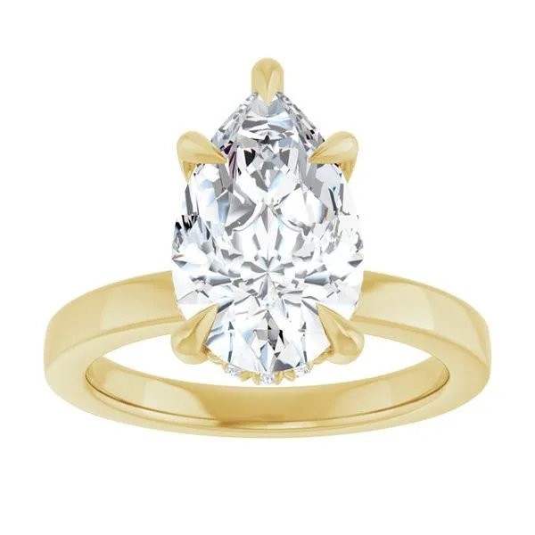 Claw-Prong Hidden Halo-Style Engagement Ring Image 3 J. West Jewelers Round Rock, TX