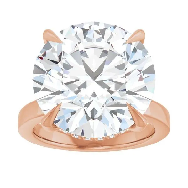 Claw-Prong Hidden Halo-Style Engagement Ring Image 3 The Jewelry Source El Segundo, CA