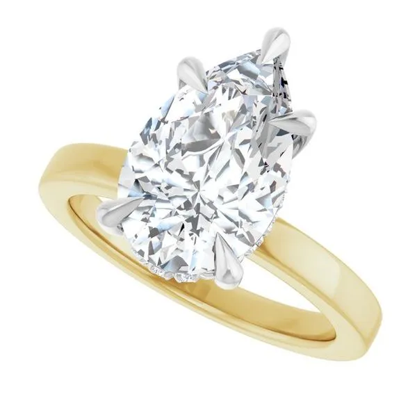 Claw-Prong Hidden Halo-Style Engagement Ring Image 5 JF Jones Jewelers Rochester, NY