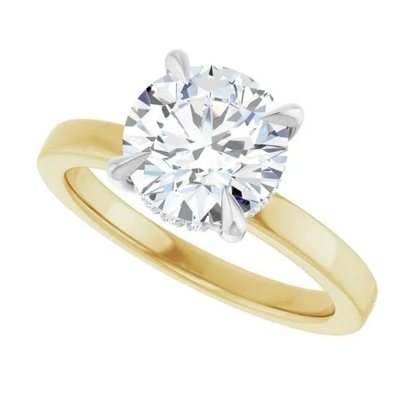 Claw-Prong Hidden Halo-Style Engagement Ring Image 5 Stuart Benjamin & Co. Jewelry Designs San Diego, CA