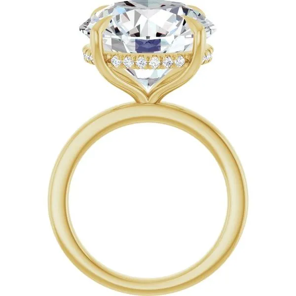 Claw-Prong Hidden Halo-Style Engagement Ring Image 2 Vulcan's Forge LLC KANSAS CITY, MO