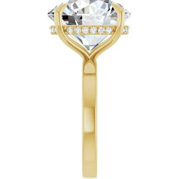 Claw-Prong Hidden Halo-Style Engagement Ring Image 4 Stuart Benjamin & Co. Jewelry Designs San Diego, CA