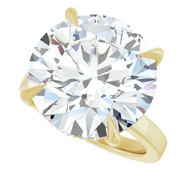 Claw-Prong Hidden Halo-Style Engagement Ring Image 5 The Jewelry Source El Segundo, CA