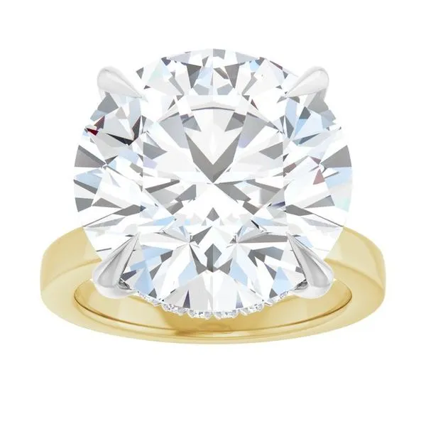 Claw-Prong Hidden Halo-Style Engagement Ring Image 3 J. West Jewelers Round Rock, TX