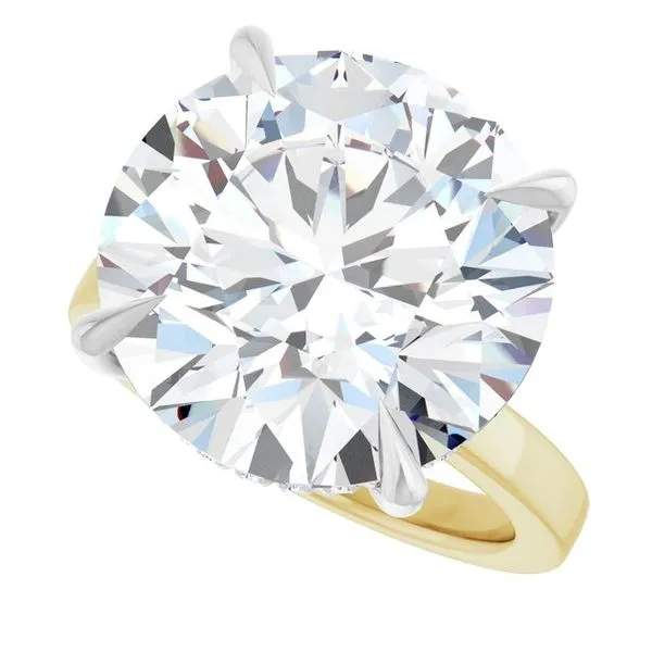 Claw-Prong Hidden Halo-Style Engagement Ring Image 5 Stuart Benjamin & Co. Jewelry Designs San Diego, CA