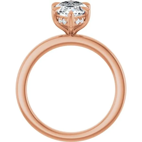 Claw-Prong Hidden Halo-Style Engagement Ring Image 2 Don's Jewelry & Design Washington, IA