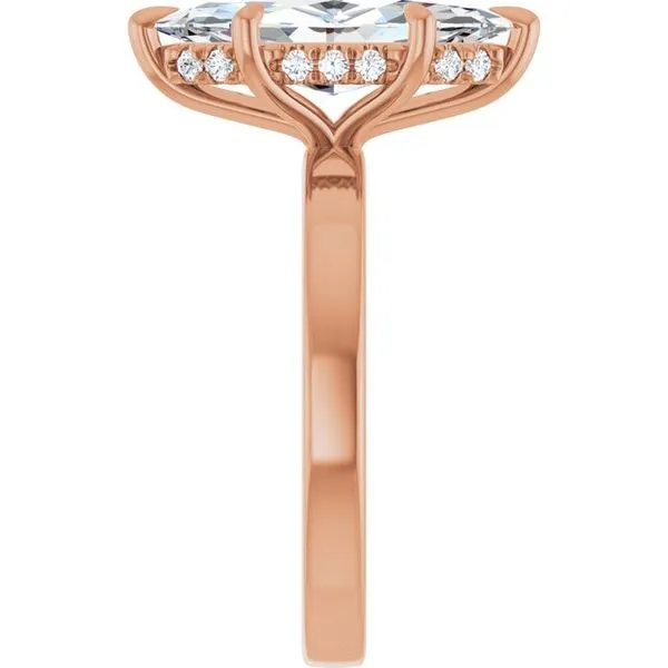 Claw-Prong Hidden Halo-Style Engagement Ring Image 4 Michael Szwed Jewelers Longmeadow, MA