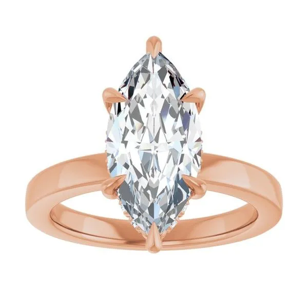 Claw-Prong Hidden Halo-Style Engagement Ring Image 3 Shipley's Fine Jewelry Hampstead, MD