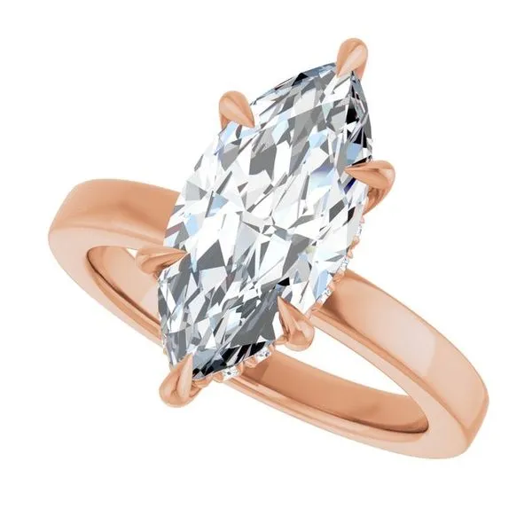 Claw-Prong Hidden Halo-Style Engagement Ring Image 5 Stuart Benjamin & Co. Jewelry Designs San Diego, CA