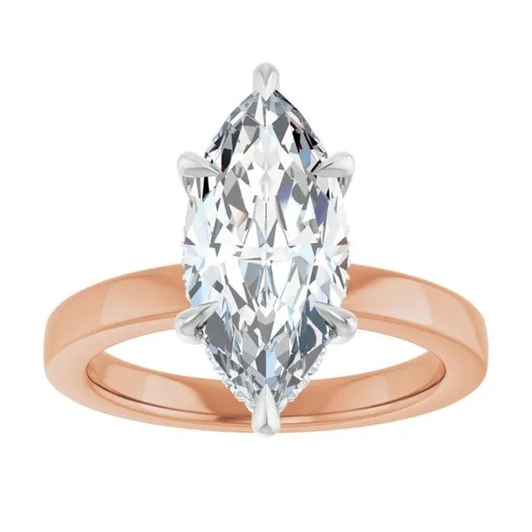 Claw-Prong Hidden Halo-Style Engagement Ring Image 3 Ocean View Jewelers Millville, DE