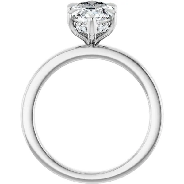 Claw-Prong Hidden Halo-Style Engagement Ring Image 2 The Jewelry Source El Segundo, CA