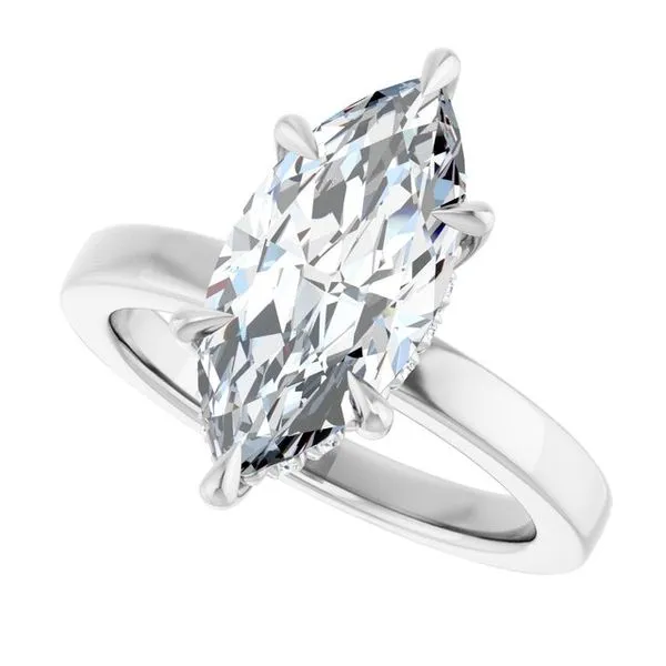 Claw-Prong Hidden Halo-Style Engagement Ring Image 5 Arezzo Jewelers Elmwood Park, IL
